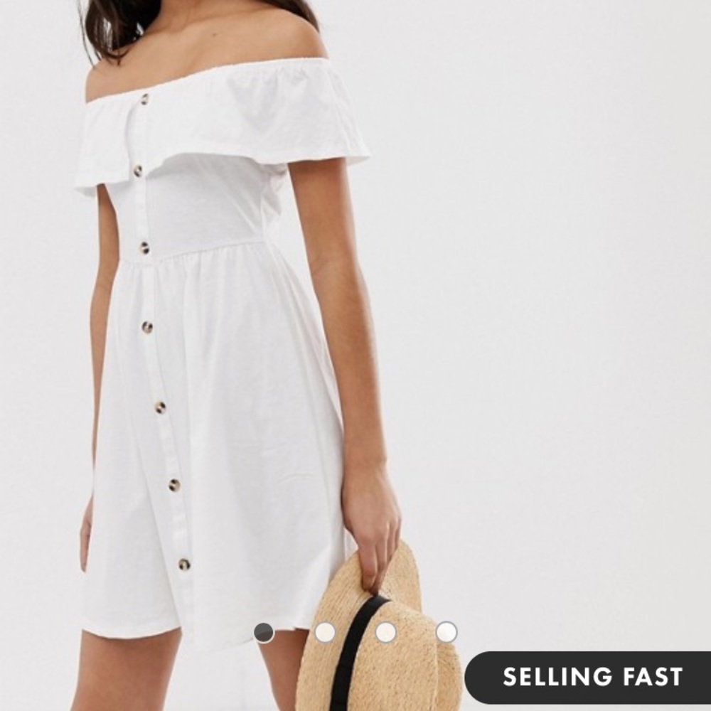 ASOS off shoulder white summer dress